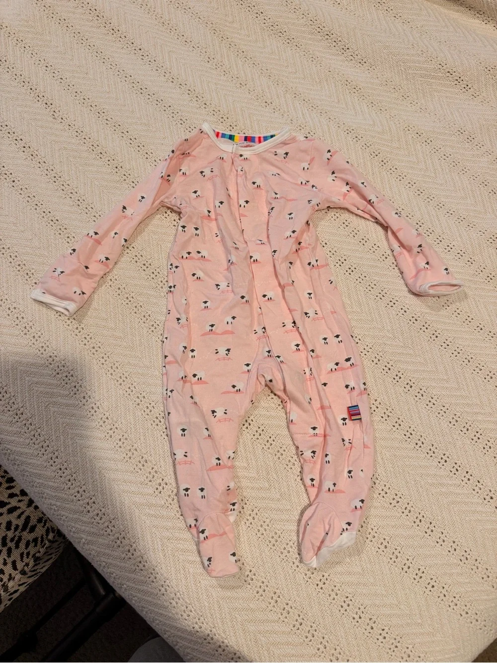 Magnetic Me Pink Puppy Print Footed One-Piece